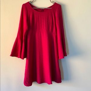 Nanetta Lepore New Fushia Bell Sleeve Shift Dress